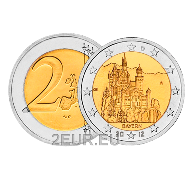 Germania 2 euro UNC 2012 - BAVIERA - A - Berlino