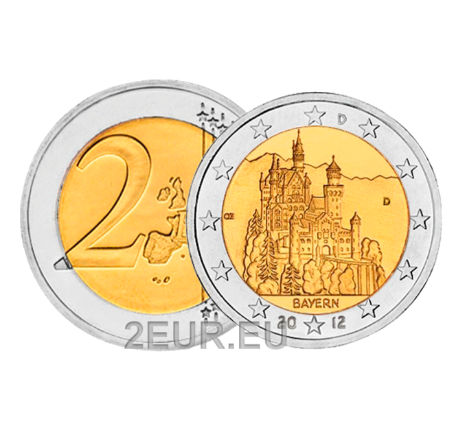 Germania 2 euro UNC 2012 -  BAVIERA - D - Monaco di Baviera