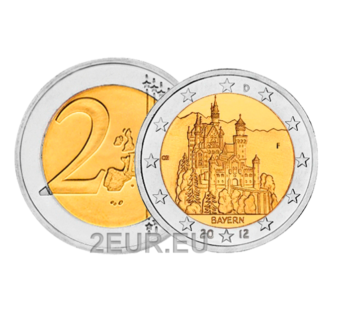 Germania 2 euro UNC 2012 - BAVIERA - F - Stoccarda