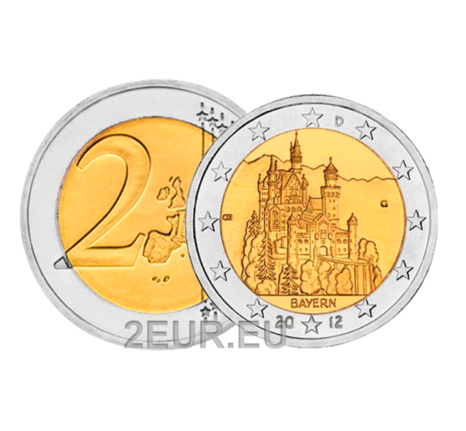 Germania 2 euro UNC 2012 - BAVIERA - G - Karlsruhe