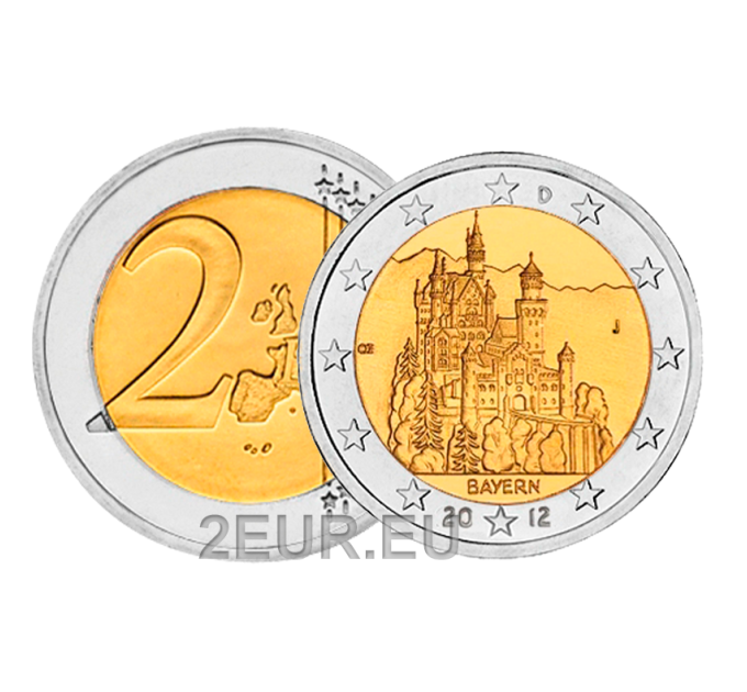 Germania 2 euro UNC 2012 - BAVIERA - J - Amburgo