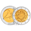 Germania 2 euro UNC 2012 - 10 anni di Euro Cash - F - Stoccarda