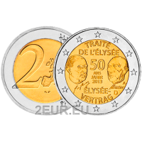 Germania 2 euro UNC 2013 - 50 anni del Trattato dell'Eliseo - A - Berlino