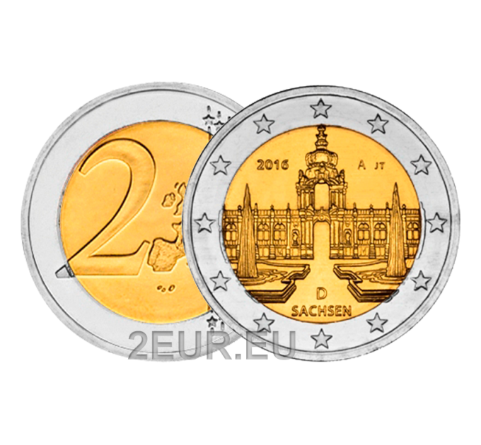 Germania 2 euro UNC 2016 - Palazzo Zwinger a Dresda - A - Berlino