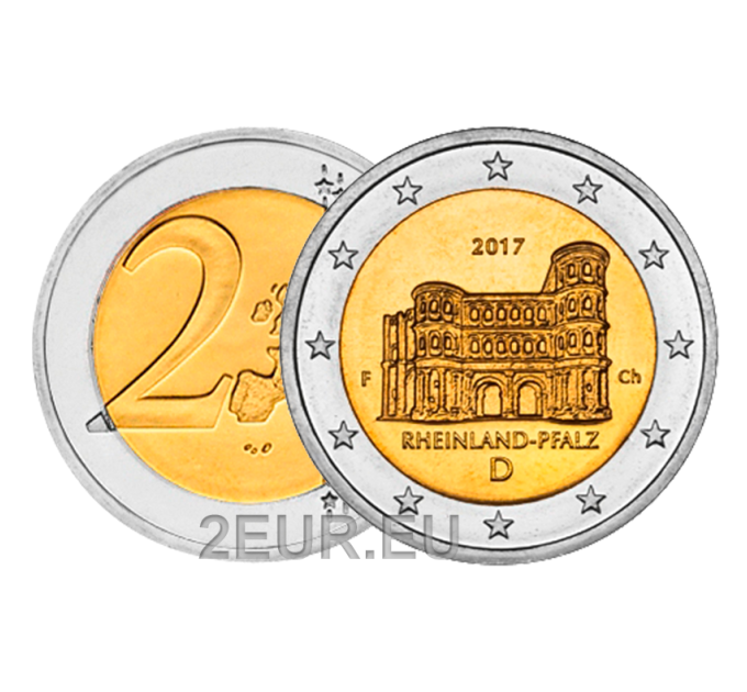 Germania 2 euro UNC 2017 - Renania-Palatinato - F - Stoccarda