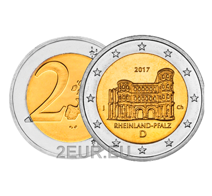 Germania 2 euro UNC 2017 - Renania-Palatinato - J - Amburgo