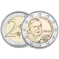 Germania 2 euro UNC 2018 - 100° Compleanno di Helmut Schmidt - F - Stoccarda