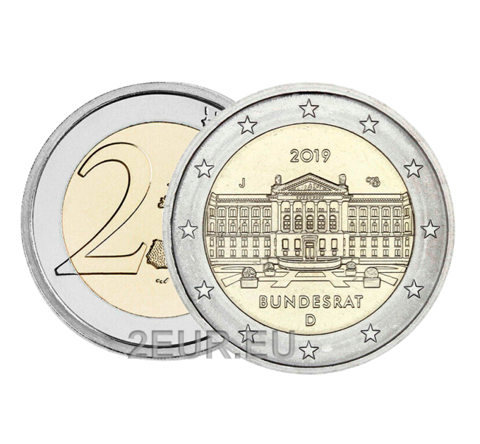 Germania 2 euro UNC 2019 - Bundesrat - J - Amburgo