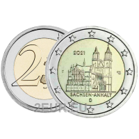  Germania 2 euro UNC 2021 - Sassonia-Anhalt - F - Stoccarda