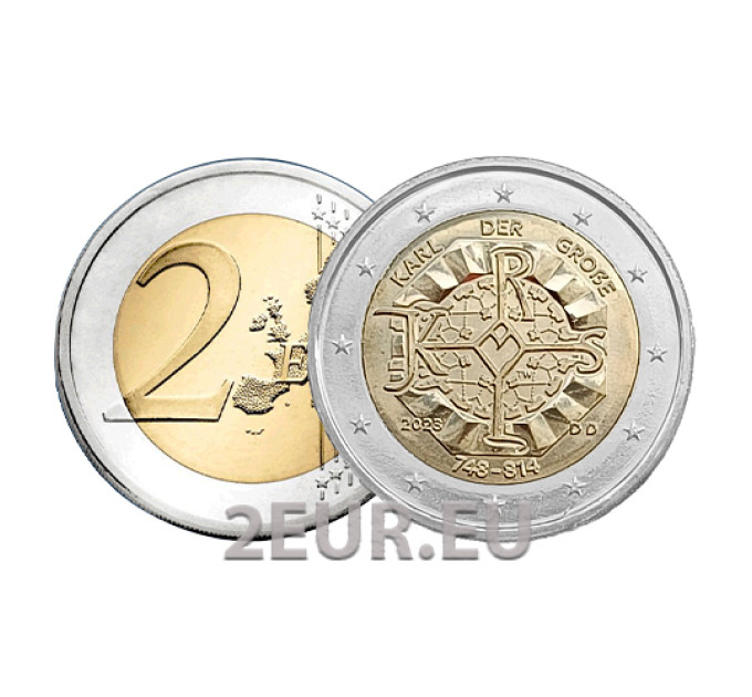 Germania 2 euro UNC 2023 - 1275° anniversario della nascita di Carlo Magno  - D - Monaco