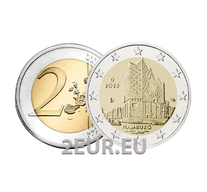 Germania 2 euro UNC 2023 - Amburgo - Elbphilharmonie - D - Monaco