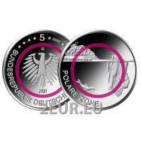 Germania 5 euro UNC 2021 - Zona Polare - G - Karlsruhe