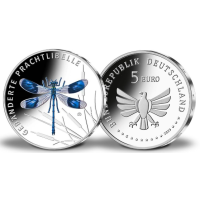Germania 5 euro UNC 2023-3 - Il meraviglioso mondo degli insetti - Demoiselle fasciata
