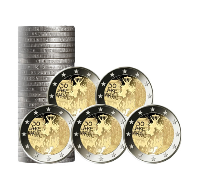 Germania 2 euro rotolo UNC 2019 - 30 anni dalla caduta del muro di Berlino - 1roll =5x5 ADFGJ