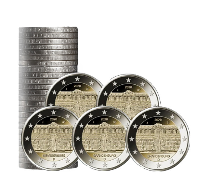 Germania 2 euro rotolo UNC 2020 - Palazzo a Potsdam - ADFGJ