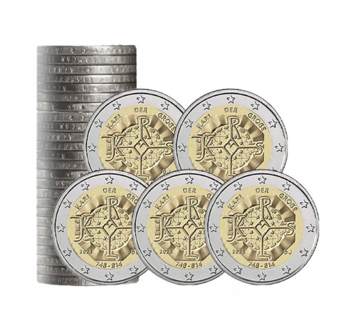 Germania 2 euro rotolo UNC 2023 - 1275° anniversario della nascita di Carlo Magno - ADFGJ
