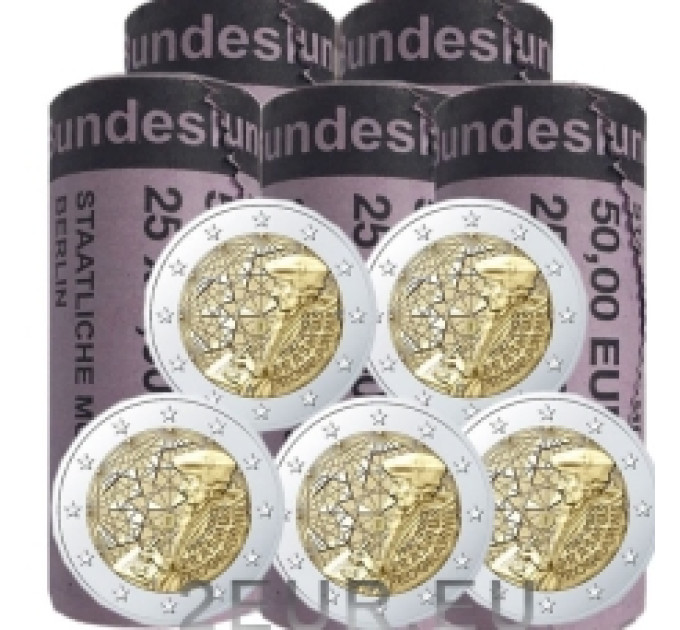 Germania 2 euro rotolo UNC 2022 - 35 anni di Programma Erasmus - ADFGJ