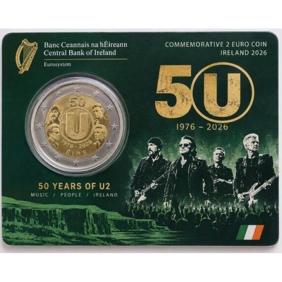 Irlanda 2 euro BU 2026 - 50° anniversario degli U2