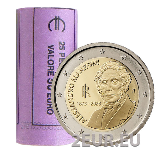 Italia 2 euro UNC rotolo 2023 - 150° anniversario della morte di Alessandro Manzoni