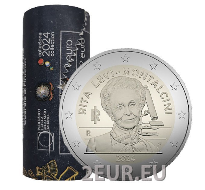 Italia 2 euro UNC rotolo 2024 – Rita Levi-Montalcini