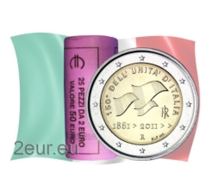 Italia 2 euro UNC rotolo 2011 - I 150 anni dell'Unità d'Italia
