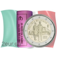 Italia 2 euro UNC rotolo 2022 - 170° Anniversario della fondazione della Polizia di Stato Italiana