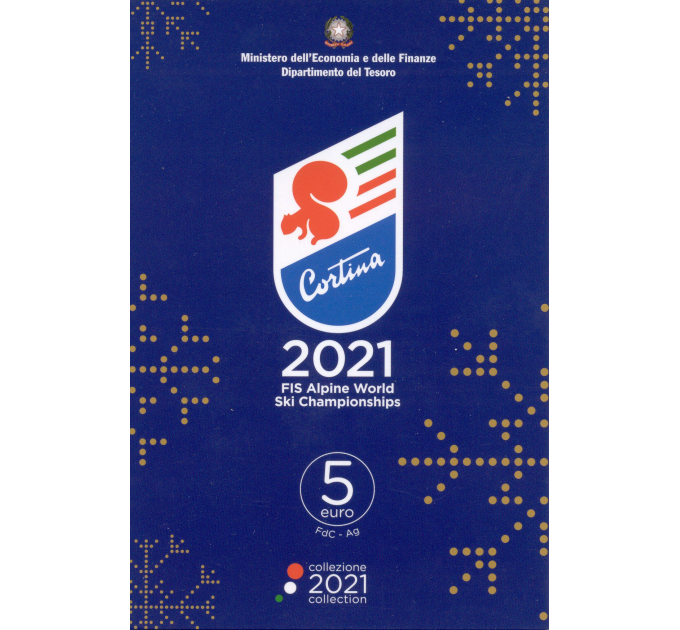 Italia 5 euro Argento BU 2021 - CAMPIONATI DEL MONDO DI SCI ALPINO