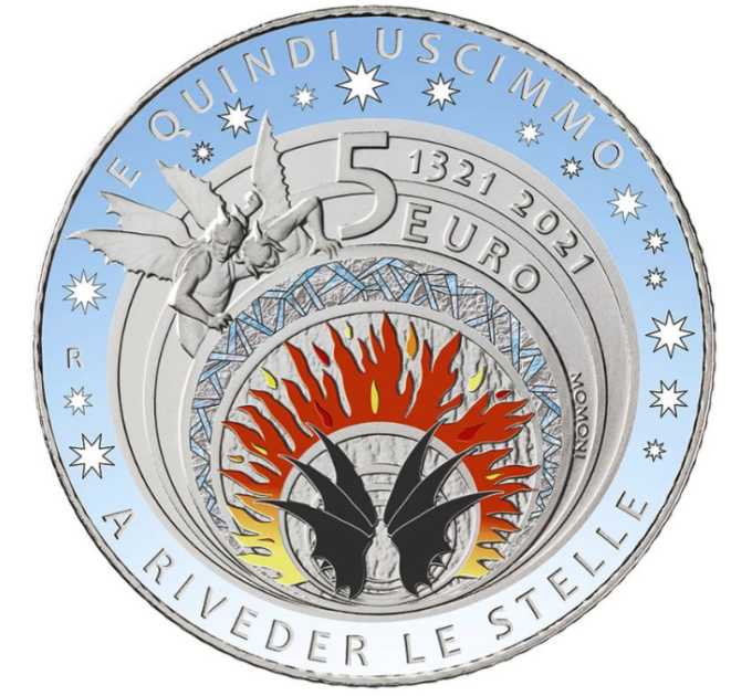 Italia 5 euro Argento PROOF 2021 - 700° Anniversario della Morte di Dante Alighieri