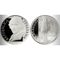Italia 5 euro Argento PROOF 2021 - 450° Anniversario della nascita di Caravaggio