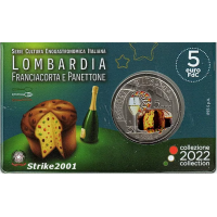 Italia 5 euro BU 2022 - Cultura enogastronomica italiana - Lombardy - Franciacorta and Panettone