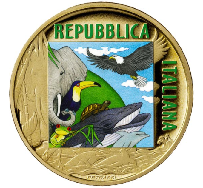 Italia 5 euro PROOF 2022 - Animali in via di estinzione - Giaguaro