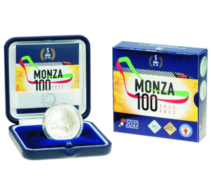 Italia 5 euro Argento BU 2022 - 100th Anniversary of the Autodromo Nazionale di Monza