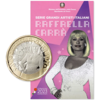 Italia 5 euro BU 2023 - Serie Grandi Artisti Italiani - Raffaella Carrà