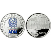 Italia 5 euro Argento PROOF 2023 - 170° Anniversario dell'Agenzia delle Dogane e dei Monopoli - ADM
