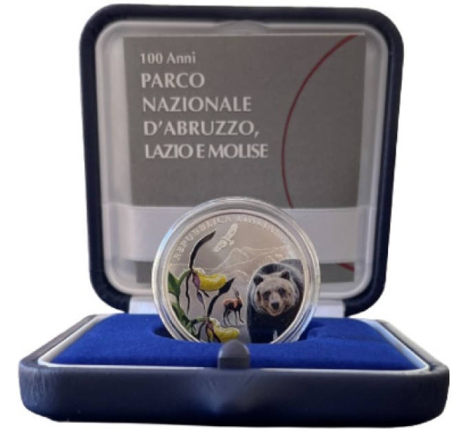 Italia 5 euro Argento PROOF 2023 - 100 Anni dall'istituzione del Parco Nazionale d'Abruzzo, Lazio e Molise