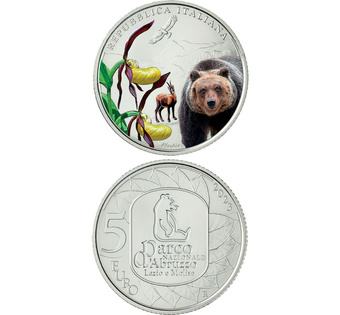 Italia 5 euro Argento PROOF 2023 - 100 Anni dall'istituzione del Parco Nazionale d'Abruzzo, Lazio e Molise