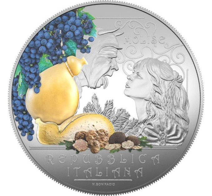 Italia 5 euro BU 2024 - Cultura enogastronomica italiana - Tintilia e Caciocavallo – Molise