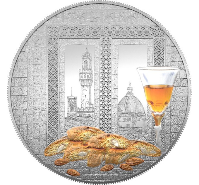 Italia 5 euro BU 2024 - Cultura enogastronomica italiana - Vinsanto e Cantucci – Toscana