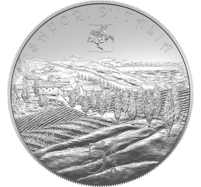 Italia 5 euro BU 2024 - Cultura enogastronomica italiana - Vinsanto e Cantucci – Toscana