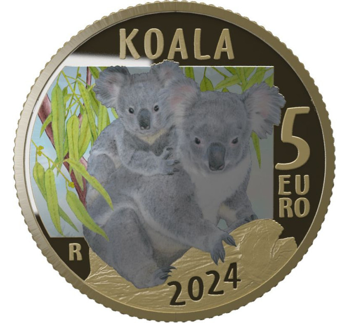 Italia 5 euro PROOF 2024 - Animali in via di estinzione - Koala