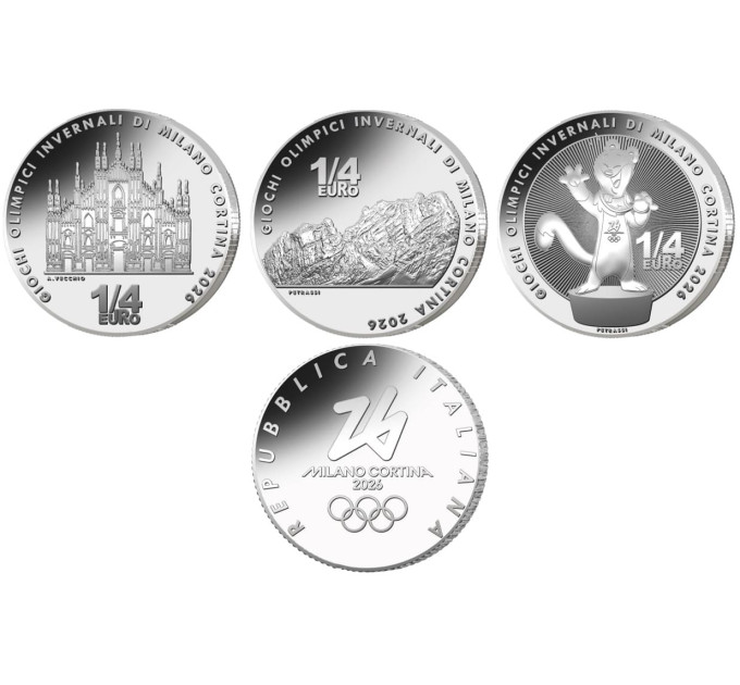 Italia 1/4 euro FDS 2025 - Olimpiadi invernali Milano Cortina