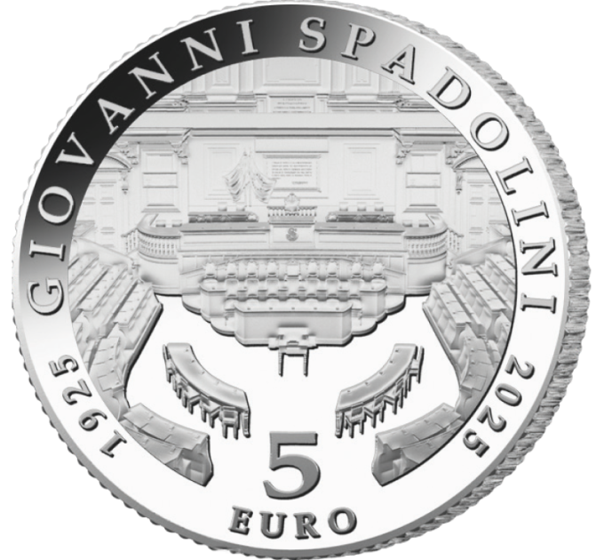 Italia 5 euro Proof 2025 - Centenario della nascita di Giovanni Spadolini