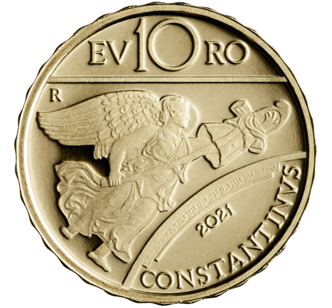 Italia 10 euro oro proof 2021 - Serie Imperatori Romani - Costantino