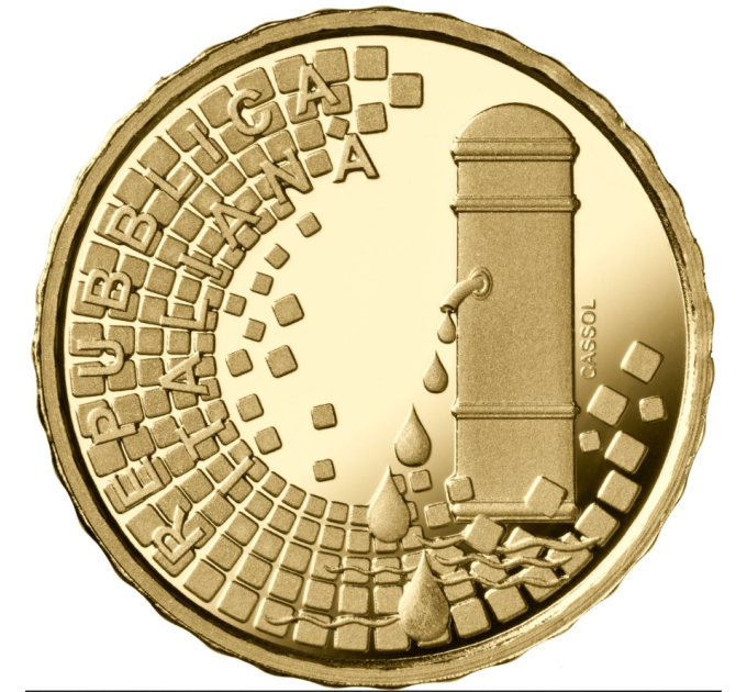 Italia 10 euro oro proof 2022 - Fontane d'Italia - Fontana di Trevi