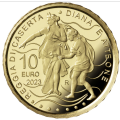 Italia 10 euro oro proof 2023 - Fontane d'Italia - Reggia di Caserta - Fontana di Diana e Atteone