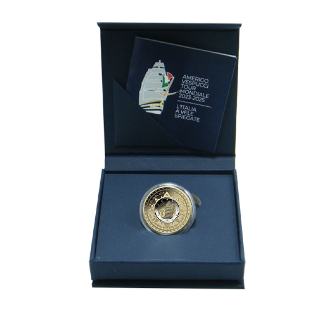 Italia 2 euro + 10 euro Proof 2025 - Viaggio della Nave Amerigo Vespucci
