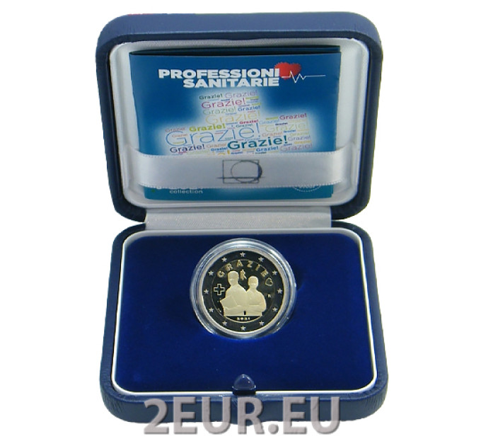 Italia 2 euro proof 2021 - Grazie – Professioni mediche