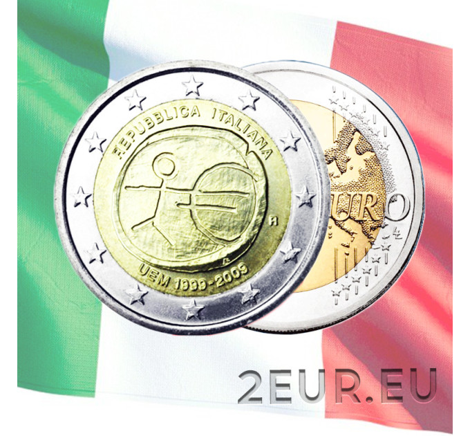 Italia 2 euro UNC 2009 - 10 anni Euro