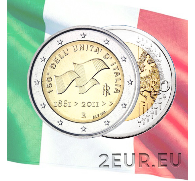 Italia 2 euro UNC 2011 - 150 anni Unità d'Italia