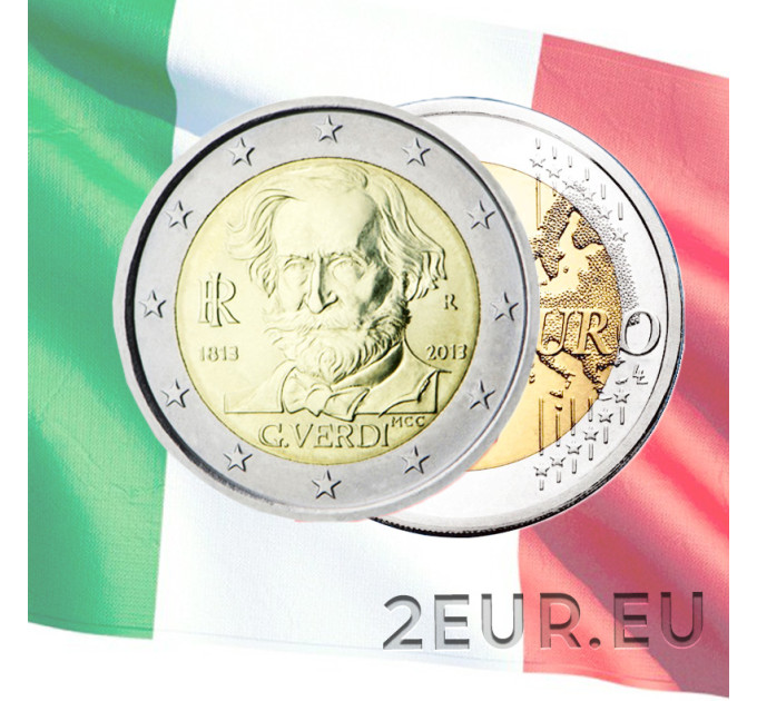 Italia 2 euro UNC 2013 - 200° anniversario della nascita di Giuseppe Verdi